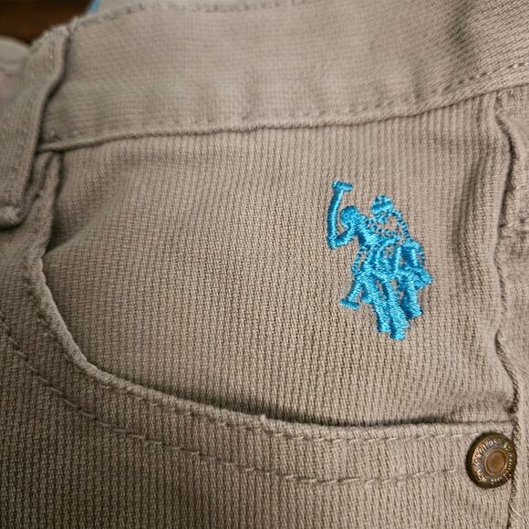 U.S. Polo Assn. Gray Slim‎ Straight Leg Corduroy Pants Boy's Size 8 - Picture 2 of 5